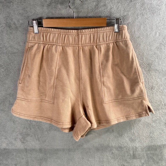 Aerie Womens Medium Tan Shorts Elastic Waist Casual Comfy Pockets - Picture 1 of 6